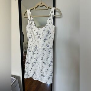 Reformation Blue Floral Linen Mini Dress - 6